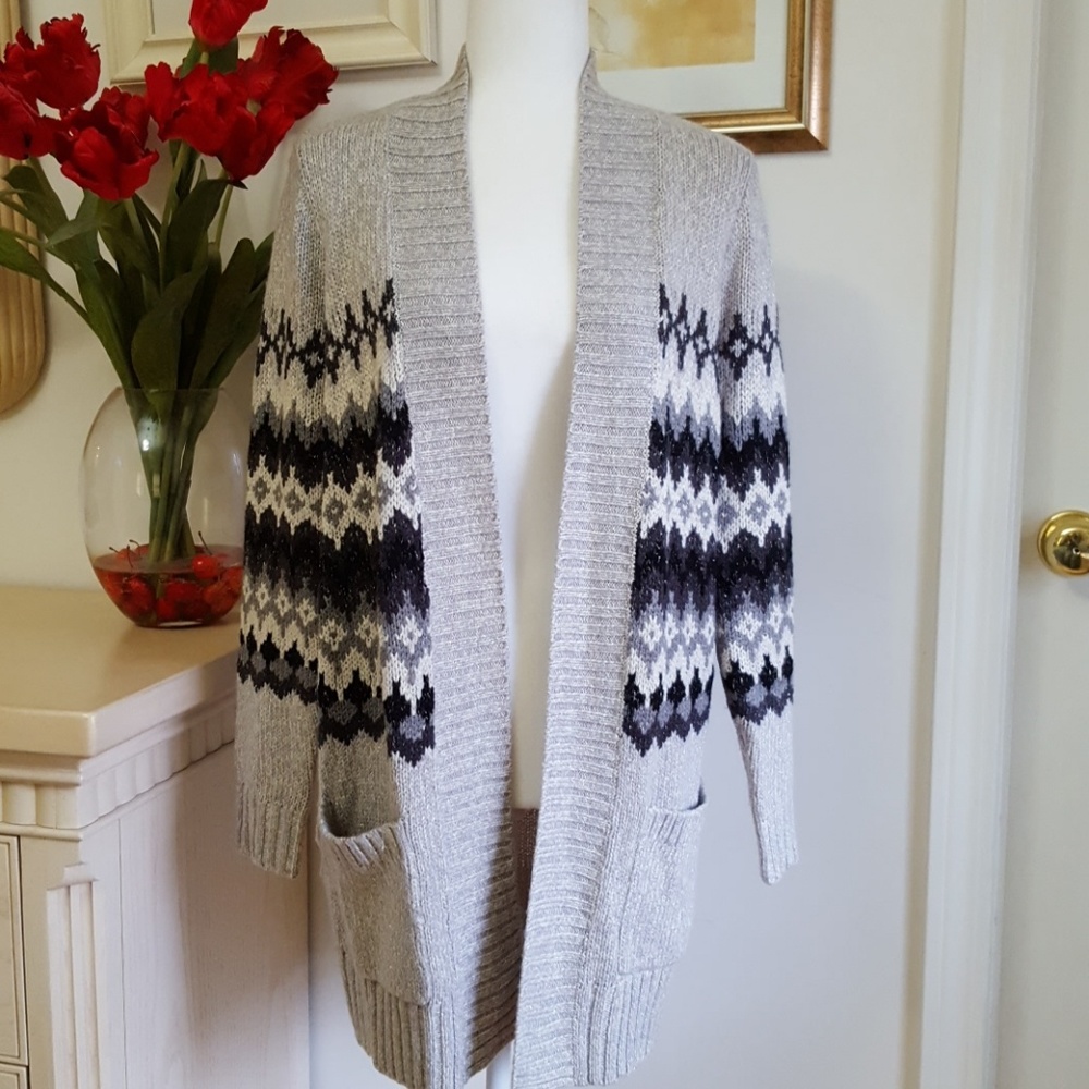 Open front cardigan sweater